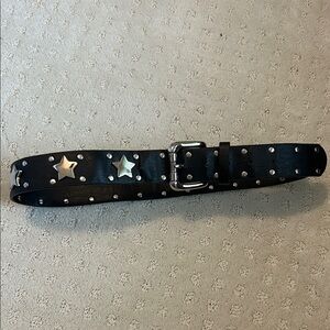 B-Low the Belt Black Belt with Silver Accents